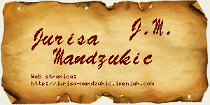 Juriša Mandžukić vizit kartica